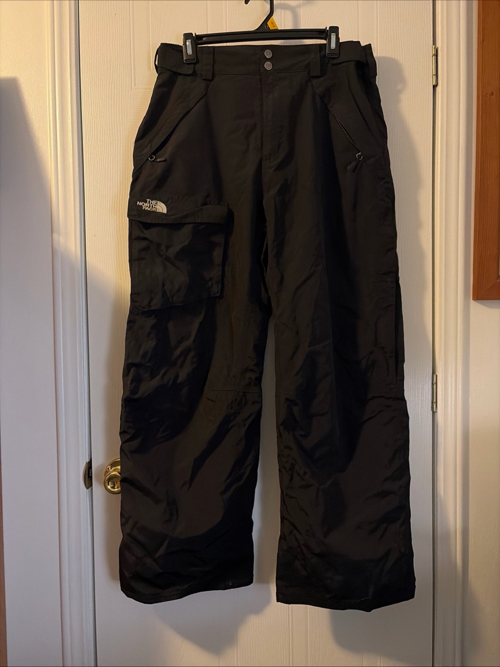 North Face Men’s Slashback Cargo Ski Board Shell Waterproof Snow Pants Black LG